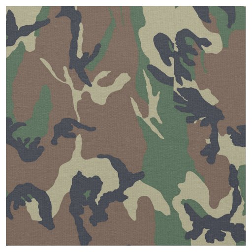 Camouflage Military Woodland Fabric