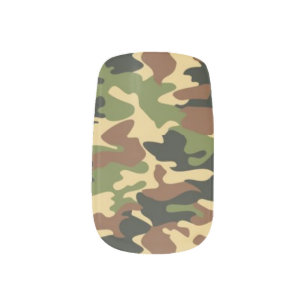 camouflage minx nail art
