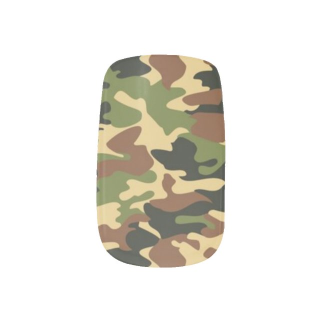 camouflage minx nail art (Left Thumb)