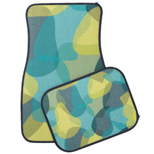 Camouflage, modern, cool, trendy, urban geometric car floor mat