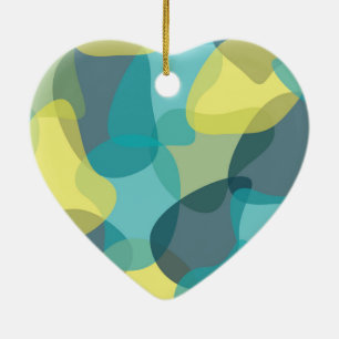Camouflage, modern, cool, trendy, urban geometric ceramic ornament