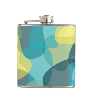 Camouflage, modern, cool, trendy, urban geometric flask