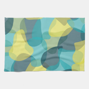 Camouflage, modern, cool, trendy, urban geometric kitchen towel