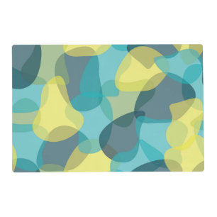 Camouflage, modern, cool, trendy, urban geometric placemat