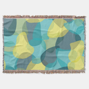 Camouflage, modern, cool, trendy, urban geometric throw blanket