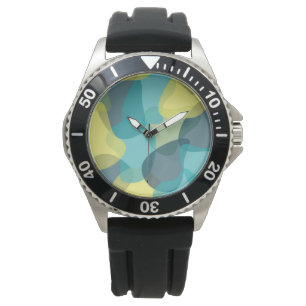 Camouflage, modern, cool, trendy, urban geometric watch