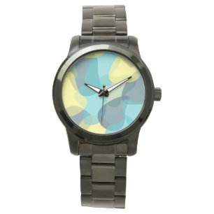 Camouflage, modern, cool, trendy, urban geometric watch