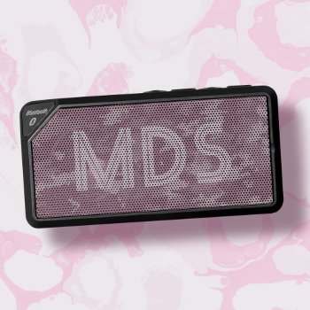 Camouflage Modern Pink Camo Monogrammed Bluetooth Speaker by mothersdaisy at Zazzle