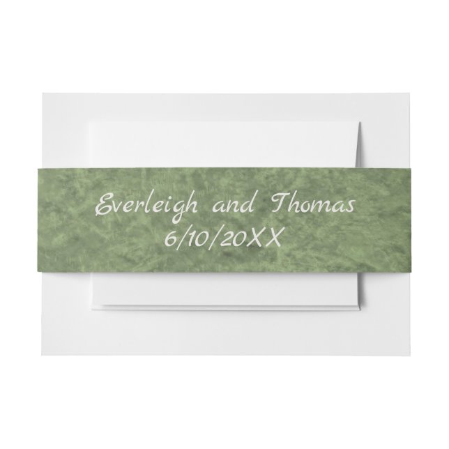 Camouflage Monogram Invitation Belly Band (Front Example)