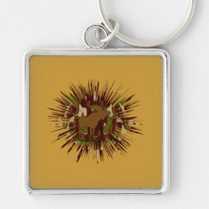 Camouflage Moose Break-out Camo Keychain