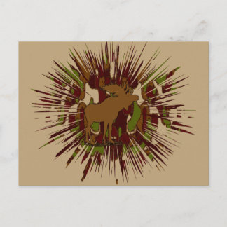 Camouflage Moose Break-out Camo Postcard