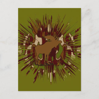 Camouflage Moose Break-out Camo Postcard