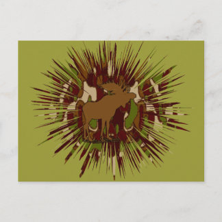 Camouflage Moose Break-out Camo Postcard