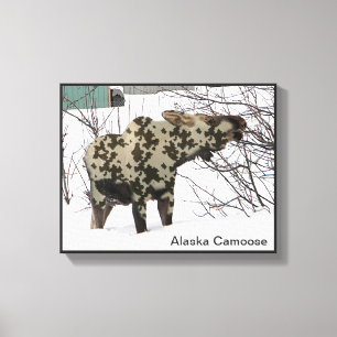 Camouflage Moose (Camoose) Canvas Print