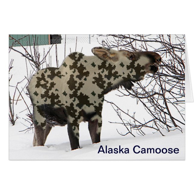 Camouflage Moose (Camoose) Cards (Front Horizontal)