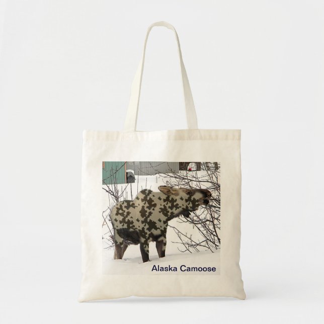 Camouflage Moose (Camoose) Tote Bag (Front)