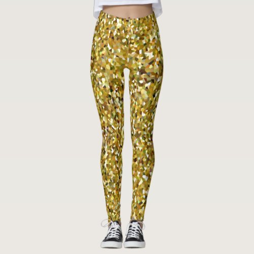 Camouflage Mosaic Green and Brown Version 1 Leggings