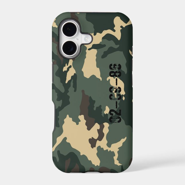 Camouflage Muster Iphone Case (Back)