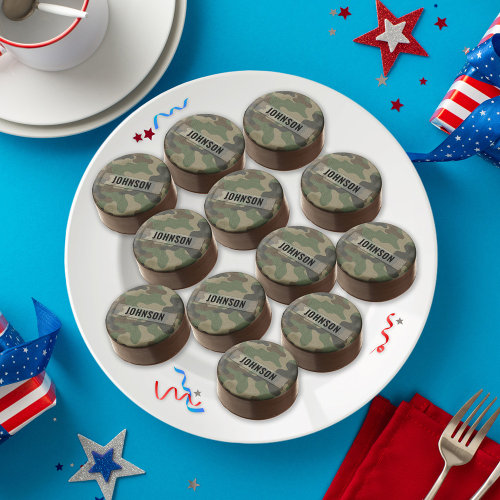 Camouflage Nametape Military Party Decor Supplies  Chocolate Covered Oreo