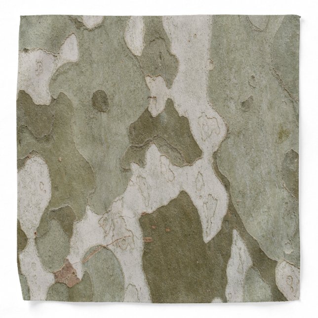 Camouflage Natural Tree Bark Photo Eucalyptus  Bandana (Front)