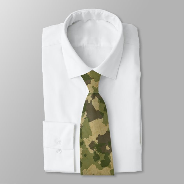 Camouflage Necktie (Tied)