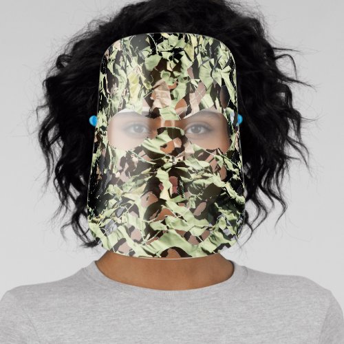 Camouflage Net Military Style Funny Face Shield