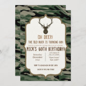 Camouflage - Oh Deer - The old buck is turning Invitation (Front/Back)