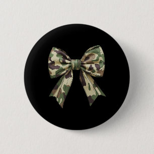 Camouflage Old Camo Bow Camo Coquette Bow Hunting Button