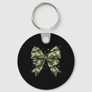 Camouflage Old Camo Bow Camo Coquette Bow Hunting Keychain