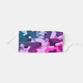 Camouflage Ombre Purple And Blue Camo Pattern Adult Cloth Face Mask (Front, Folded)