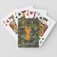 Camouflage Orange Deer Buck Hunting | Monogram Playing Cards at Zazzle
