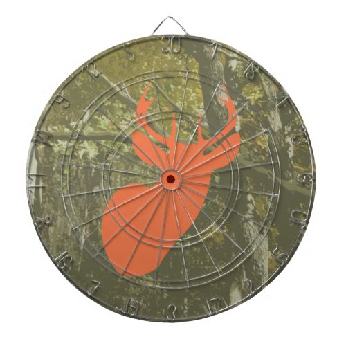 Camouflage  Orange Deer Dart Board