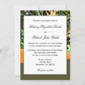 Camouflage Orange Hunting Camo Wedding Invitations (Back)