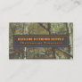 Camouflage + Orange Outdoor Retail Business Card