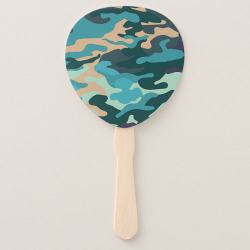 Camouflage Paddle Hand Fan