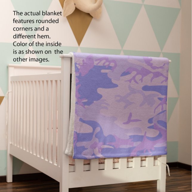 Camouflage Pastel Blue Abstract Pattern Baby Blanket (Camouflage Pastel Blue Abstract Pattern Baby Blanket)