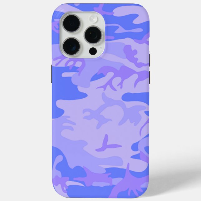 Camouflage Pastel Blue Abstract Pattern Case-Mate iPhone Case (Back)