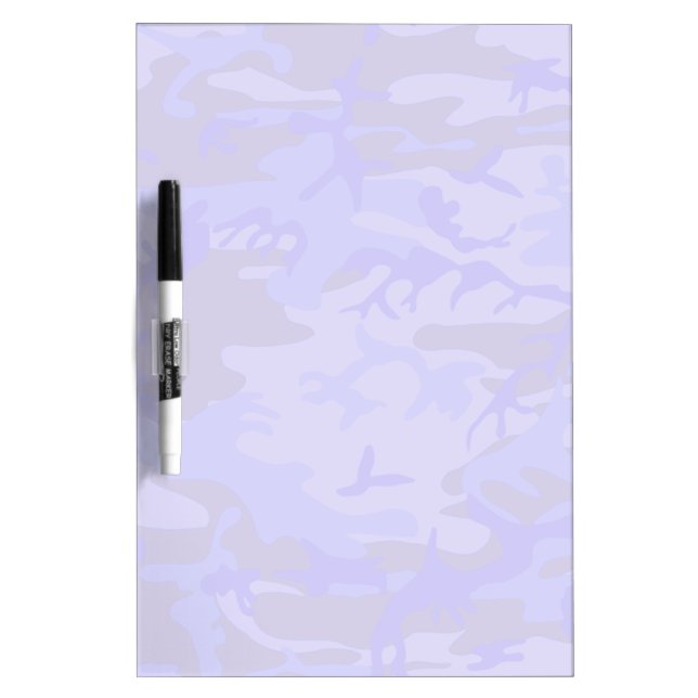 Camouflage Pastel Blue Abstract Pattern Dry Erase Board (Front)