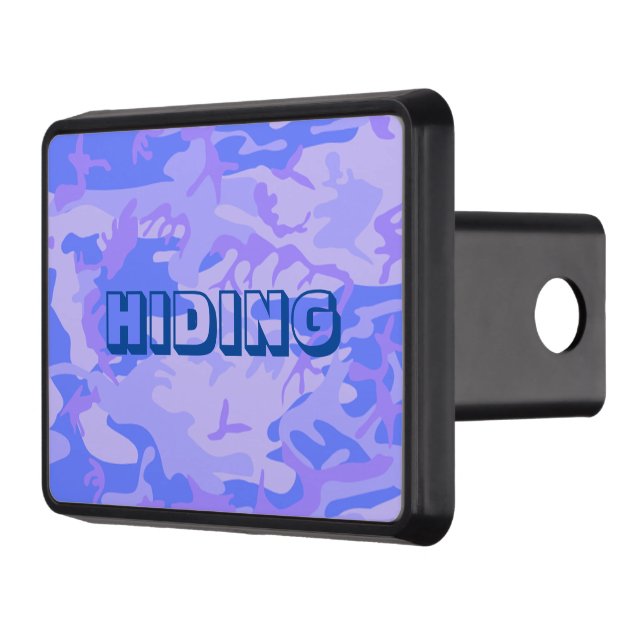 Camouflage Pastel Blue Abstract Pattern Hitch Cover (Left)