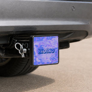 Camouflage Pastel Blue Abstract Pattern Hitch Cover