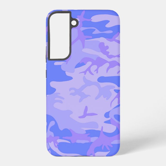 Camouflage Pastel Blue Abstract Pattern Samsung Galaxy Case (Back)