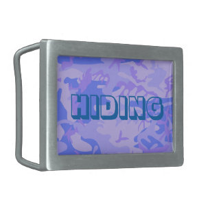 Camouflage Pastel Blue Pattern Funny Quote Belt Buckle