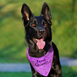 Camouflage Pastel Purple Abstract Pet Name Bandana Collar