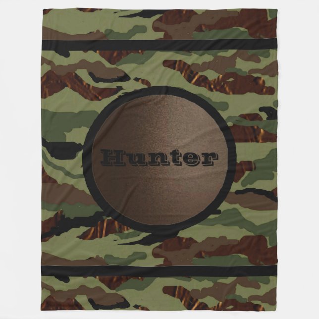 Camouflage Pattern 1 Fleece Blanket-Hunter Blanket (Front)