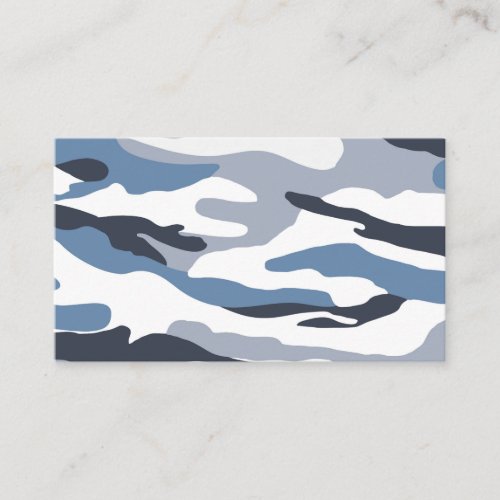 Camouflage Pattern Blue Gray Business Card