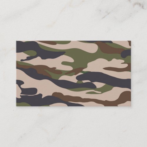 Camouflage pattern Brown beige green Business Card