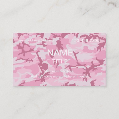 Camouflage Pattern Business Card