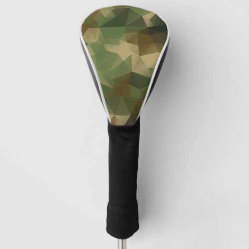 Camouflage Pattern Camo Poly Driver Cover White Golf Head Cover