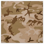 Camouflage Pattern, Desert Tan and Brown  Fabric