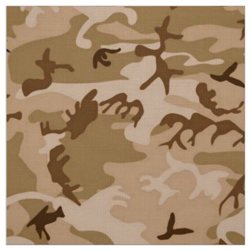 Camouflage Pattern Desert Tan and Brown  Fabric